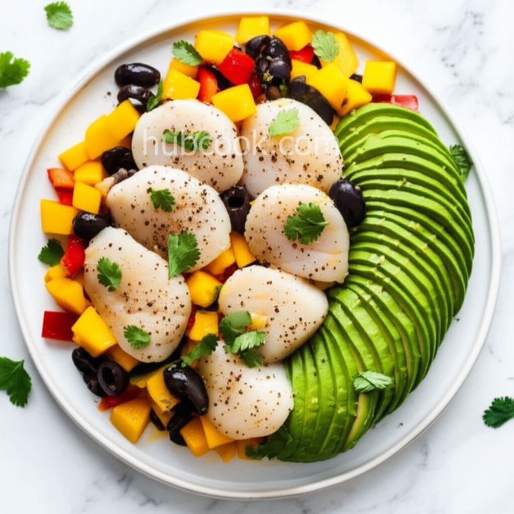Avocado, Mango, and Scallop Salad