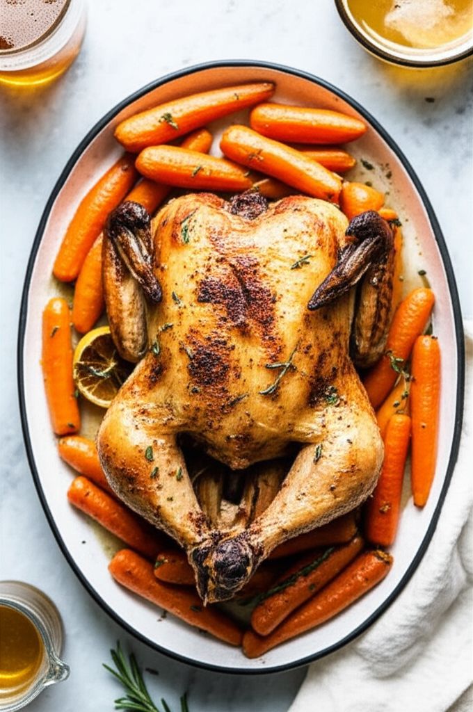 Braise-Roasted Chicken with Lemon and Carrots