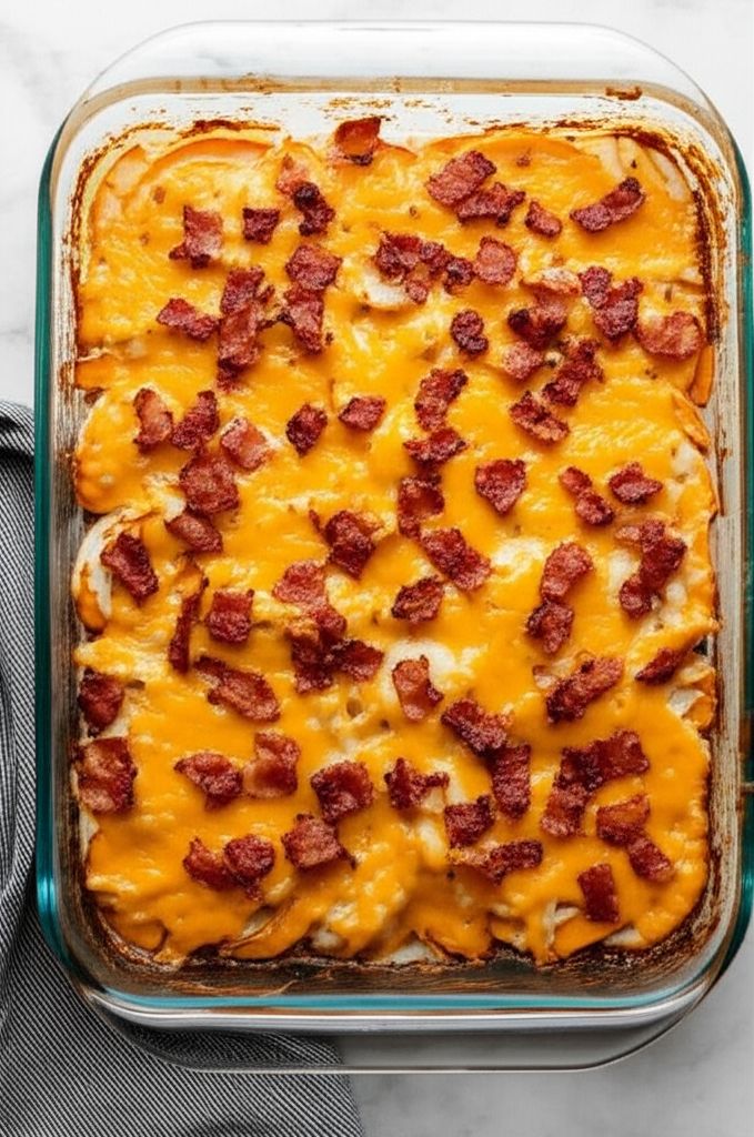 Butternut Squash, Apple, Onion Au Gratin