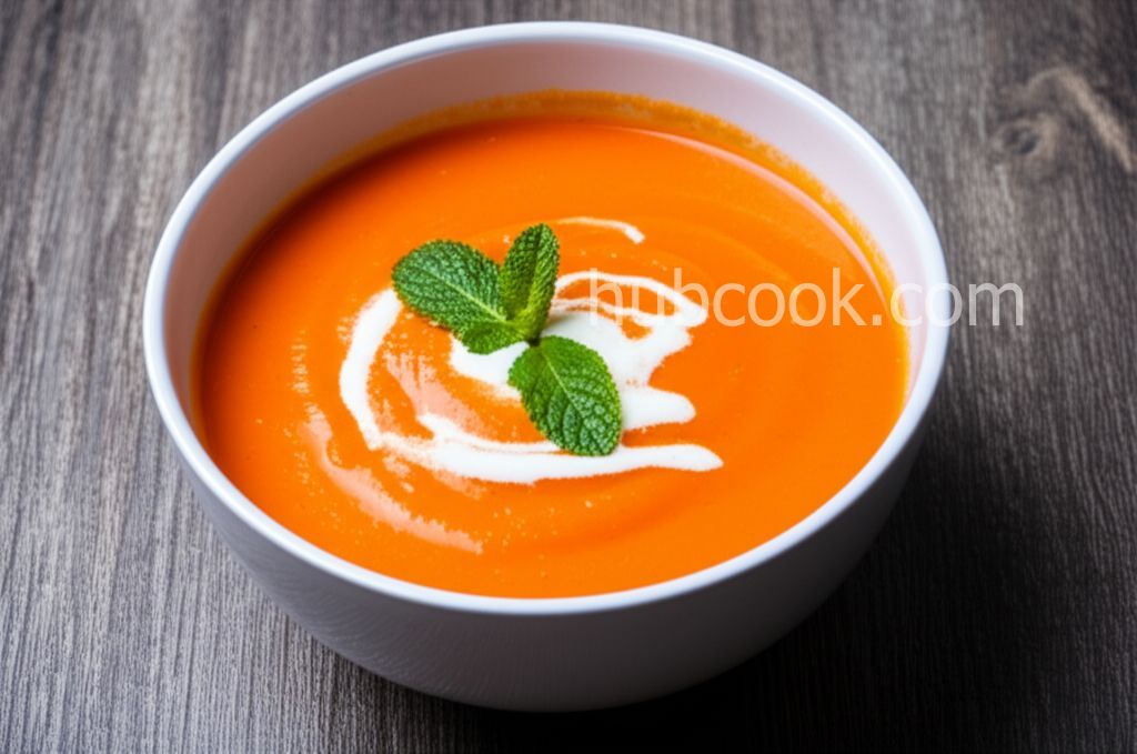 Chilled Carrot and Tomato-Mint Soup