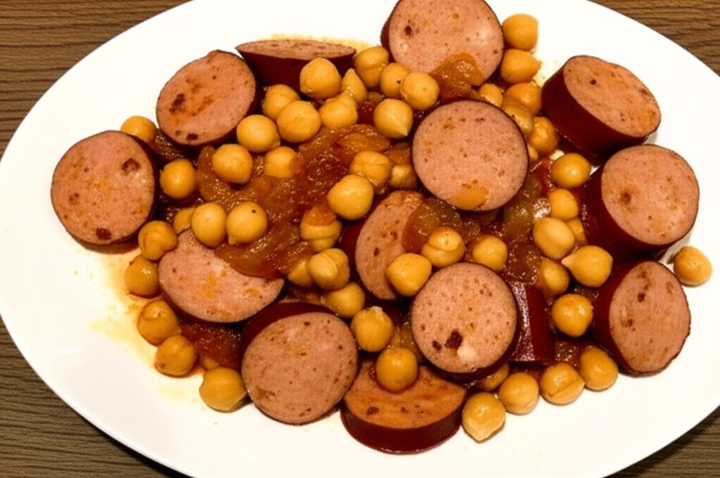 Cuban Smoked Sausage with Chickpeas