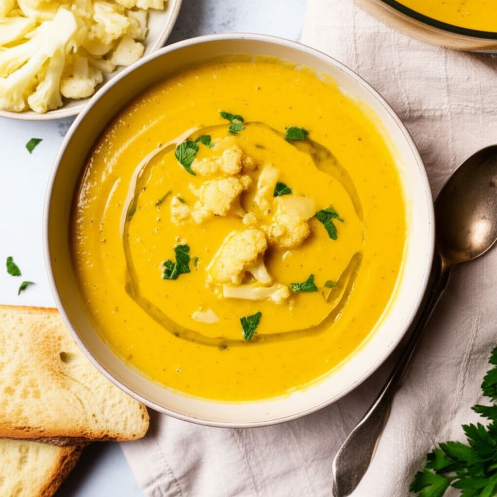 Curried Cream of Cauliflower Soup