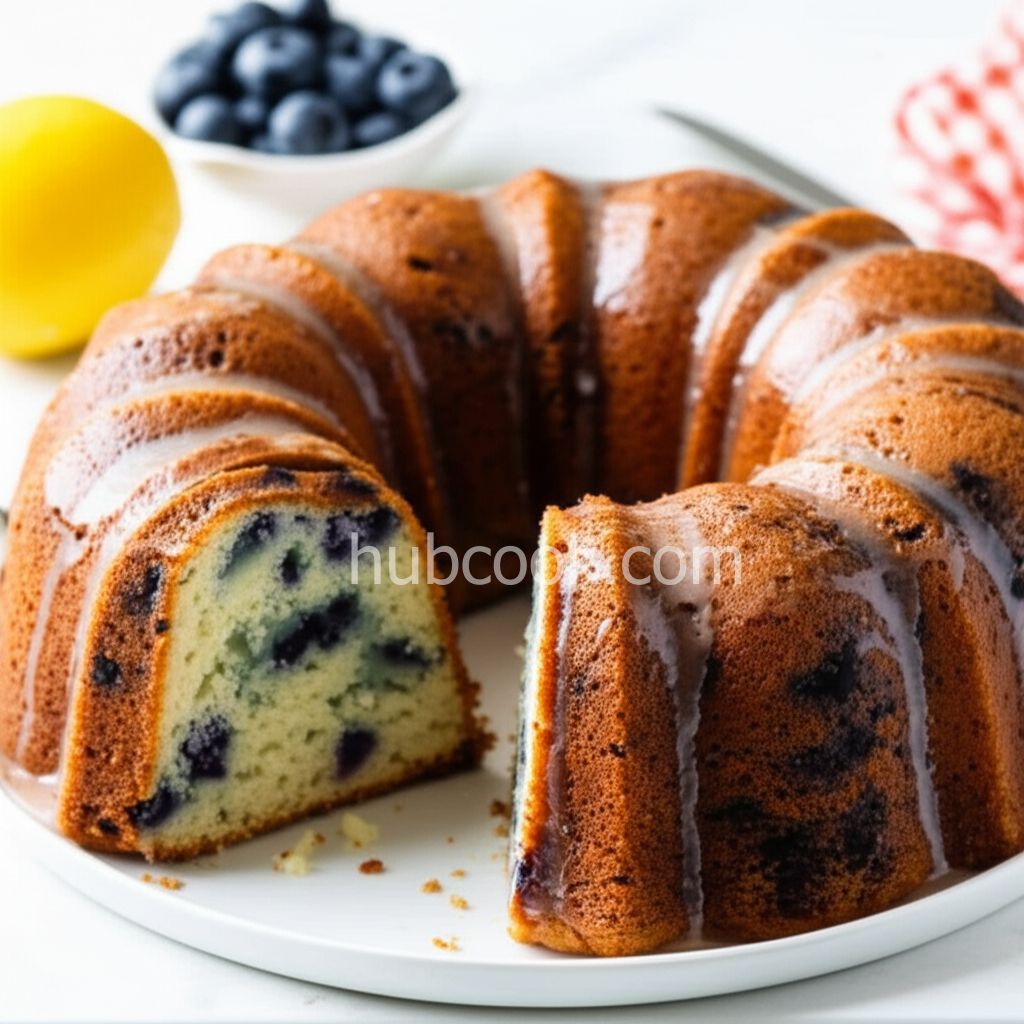 Fat-Free Lemon Blueberry Zucchini Cake
