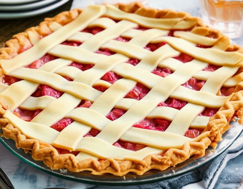 Grammy's Favorite Rhubarb Custard Pie