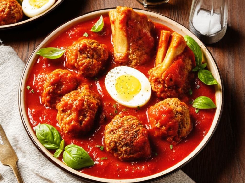 Grandma's Old Italian Spaghetti Sauce with Meatballs