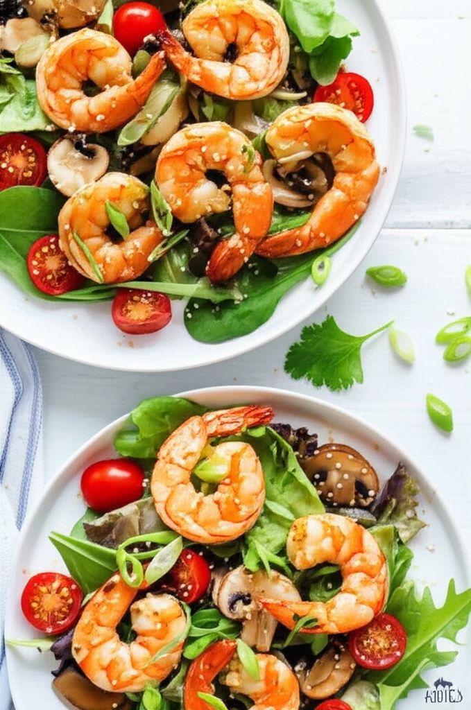 Grilled Shrimp Salad with Sesame Ginger Vinaigrette