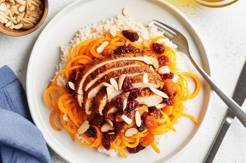 Moroccan-Style Chicken with Butternut Squash Noodles
