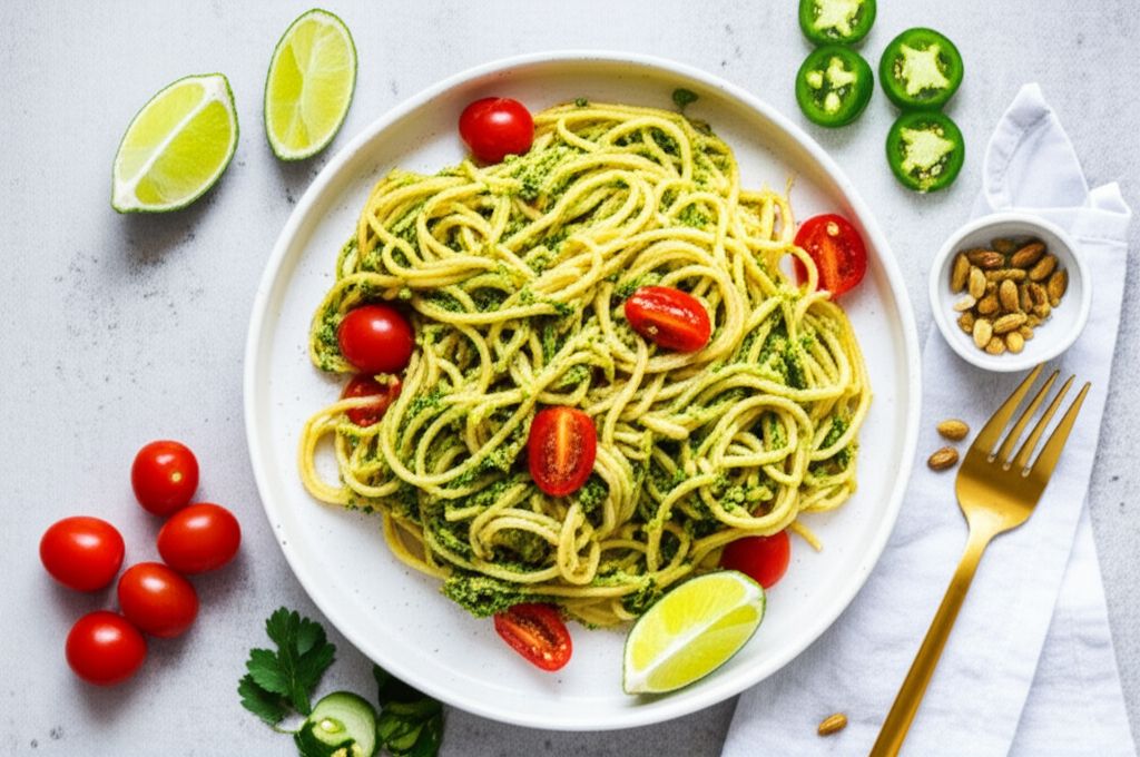 Pasta with Jalapeno Pesto