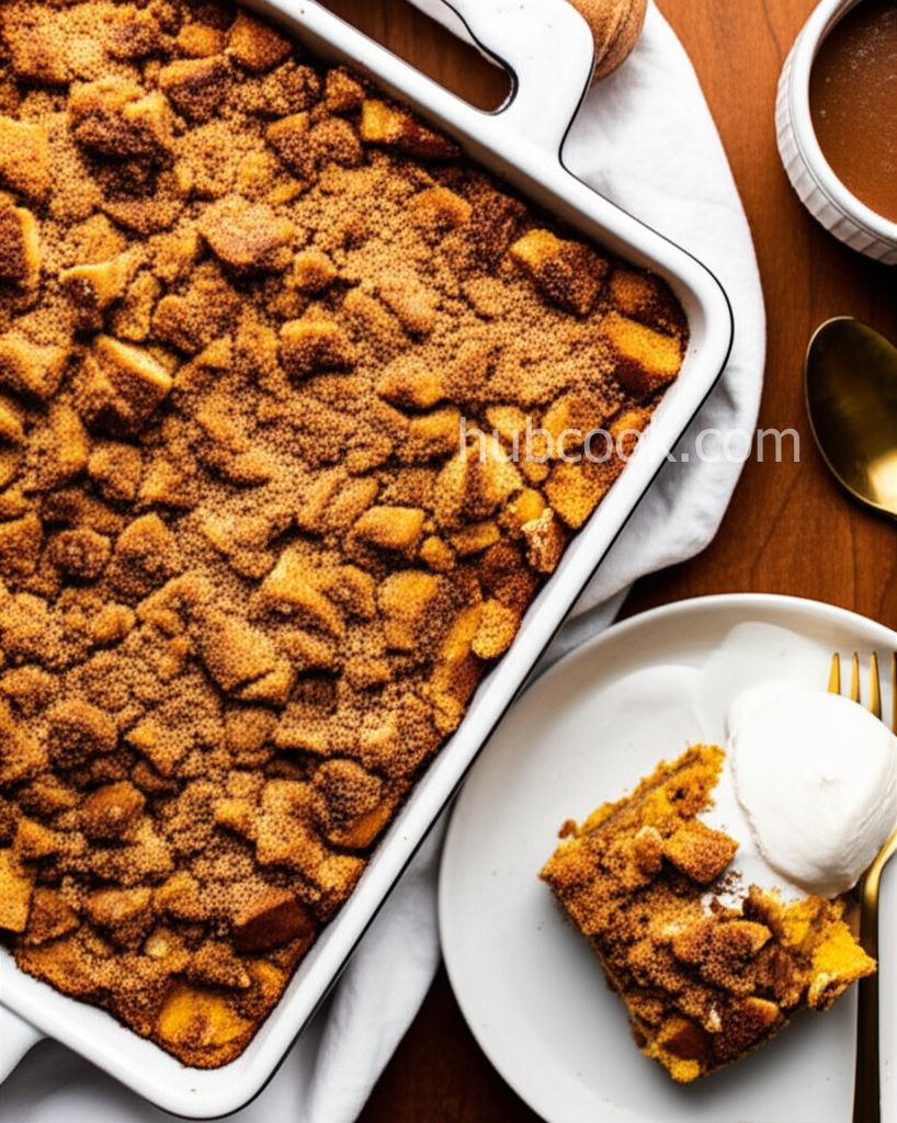 Pumpkin Bread Pudding with Crumb Topping