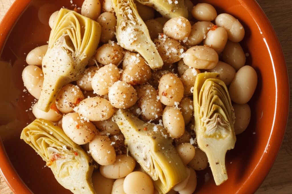Sauteed Navy Beans and Artichokes