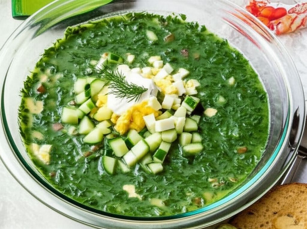Spring Greens Borscht