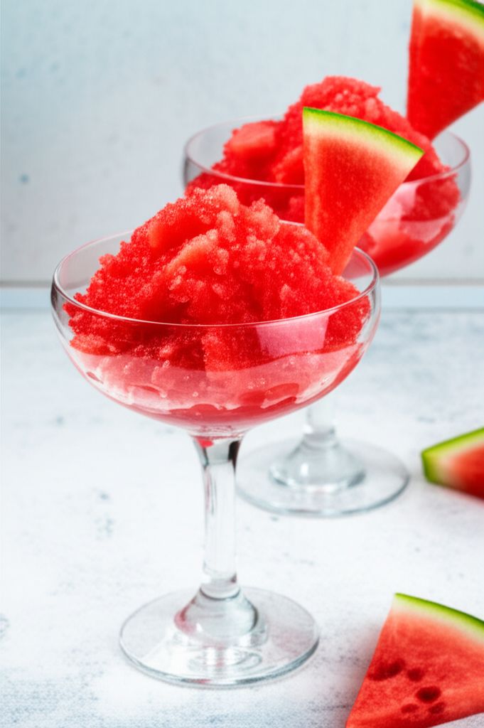Watermelon Granita with Champagne