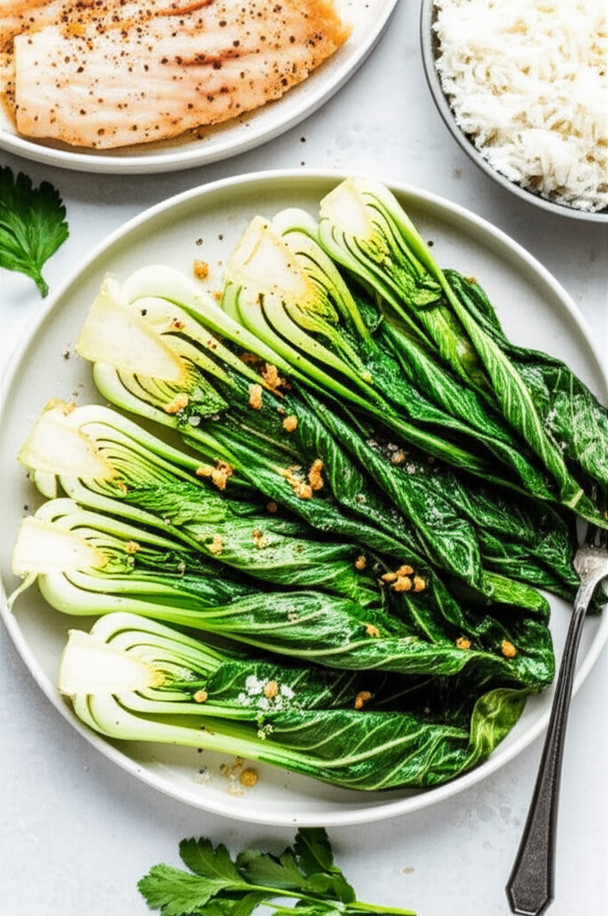 Baby Bok Choy with Garlic