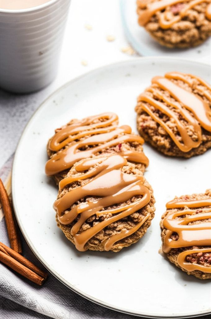 Bacon Oatmeal Breakfast Cookies With Maple Glaze