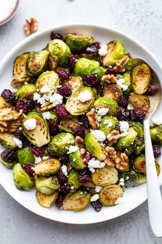 Balsamic Brussels Sprouts with Feta Cheese and Walnuts