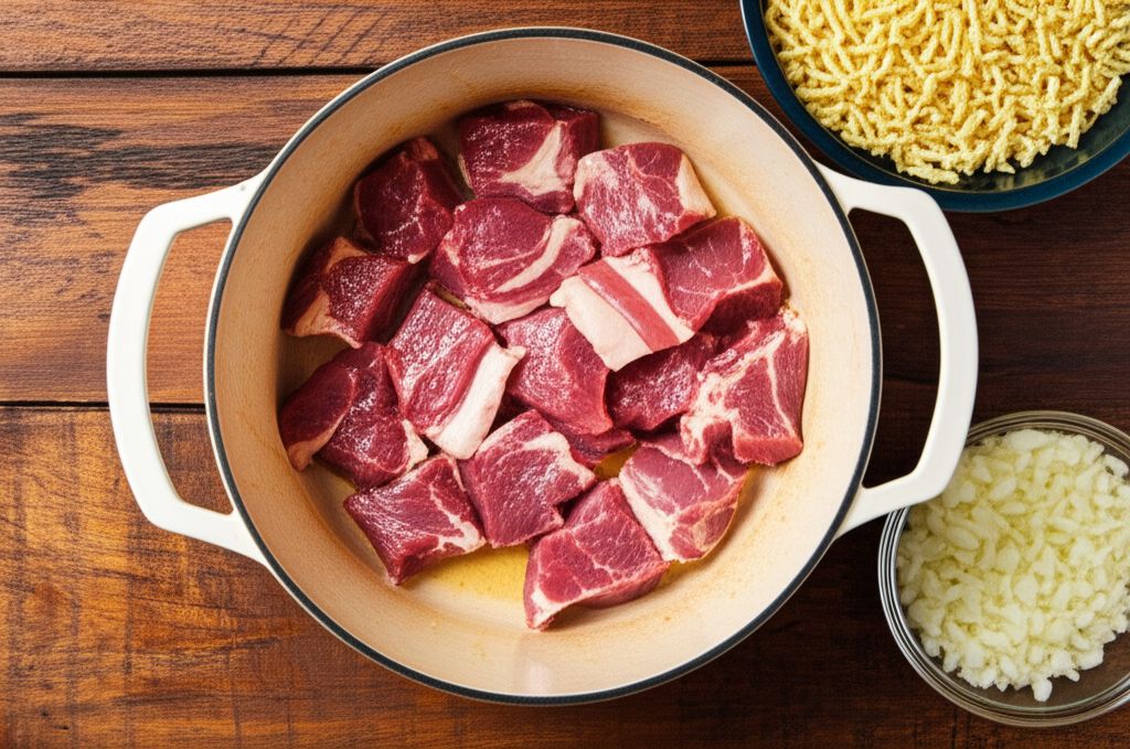 Braised Venison with Rosemary and Shiitake