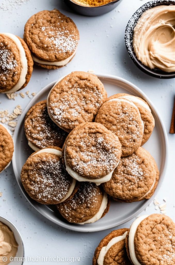 Brown Butter Oatmeal Sandwich Cookies