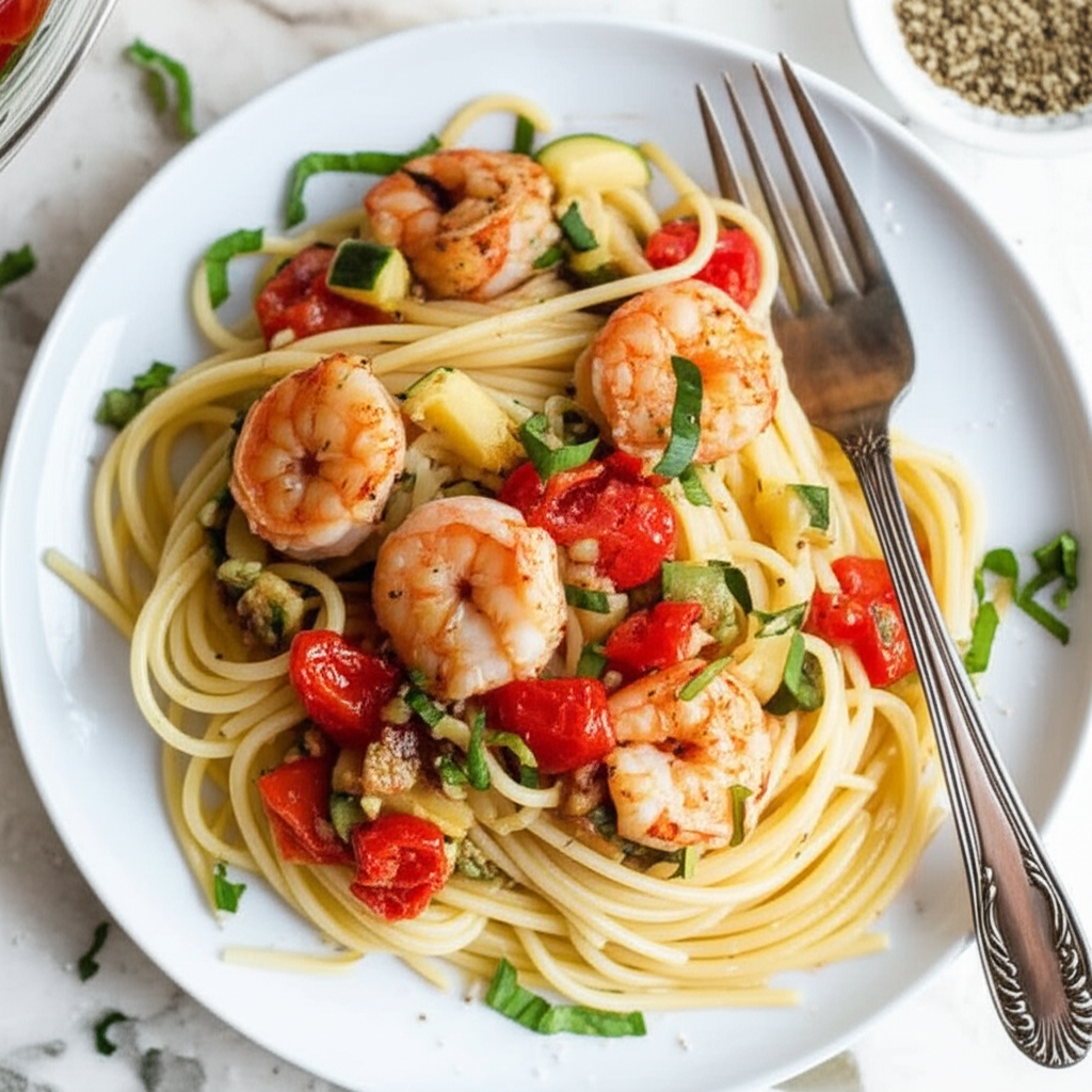 Bucatini Pasta with Shrimp and Anchovies
