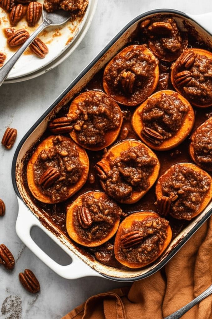 Candied Sweet Potatoes with Pecans
