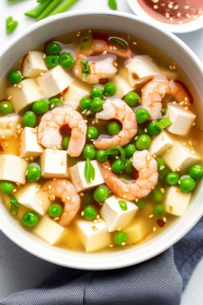 Chinese Shrimp and Tofu Soup