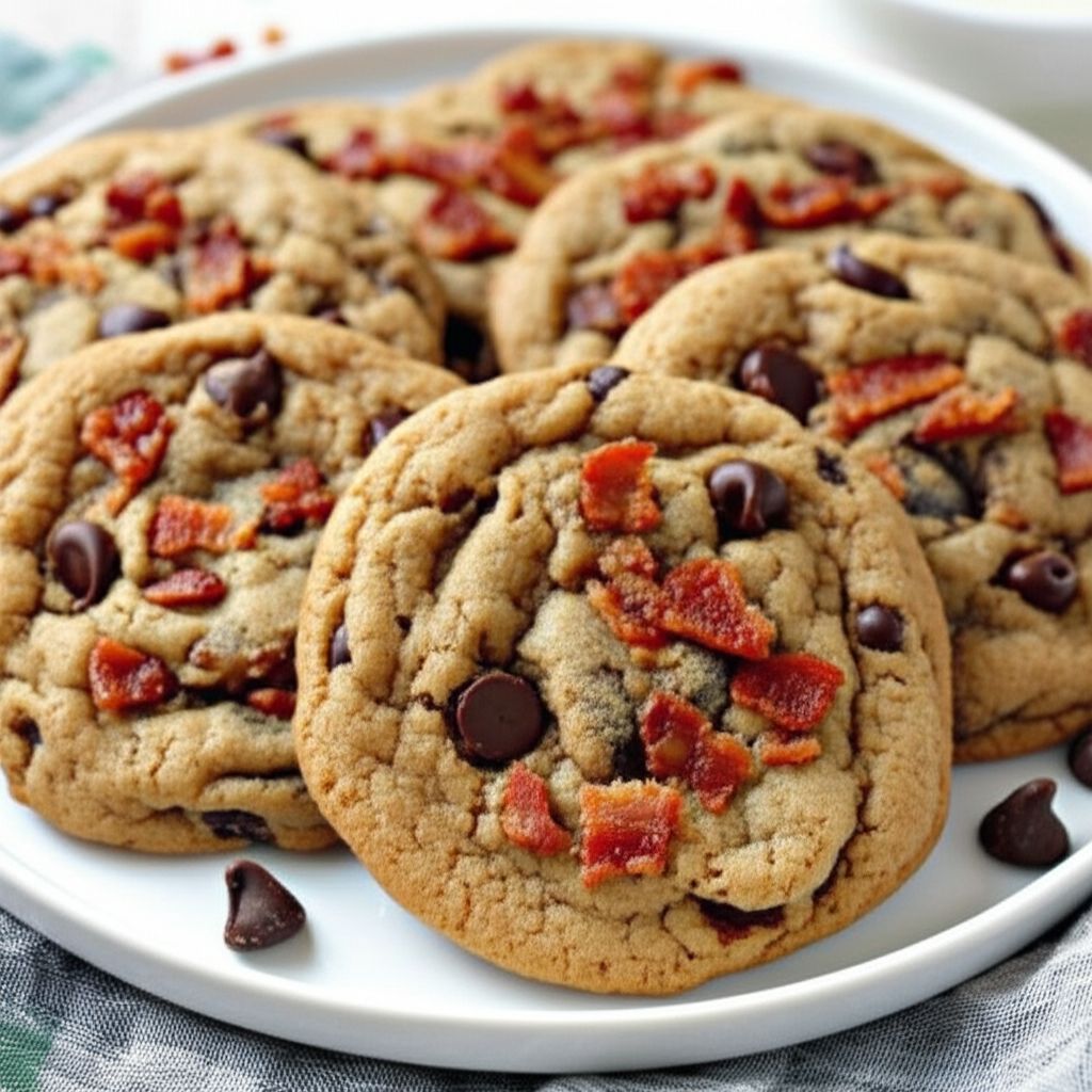 Chocolate-Chocolate Chip Bacon Cookies