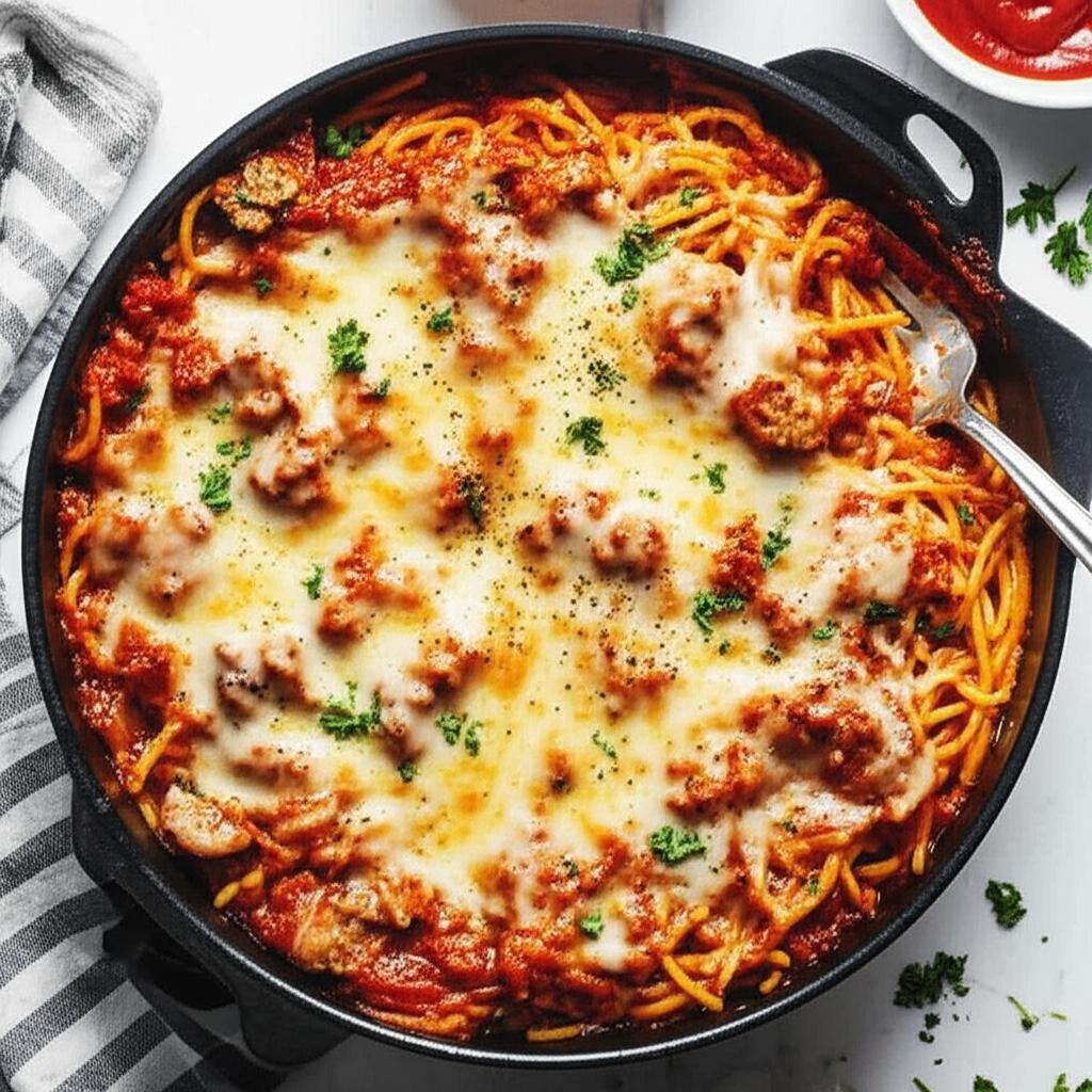 Creamy Baked Spaghetti