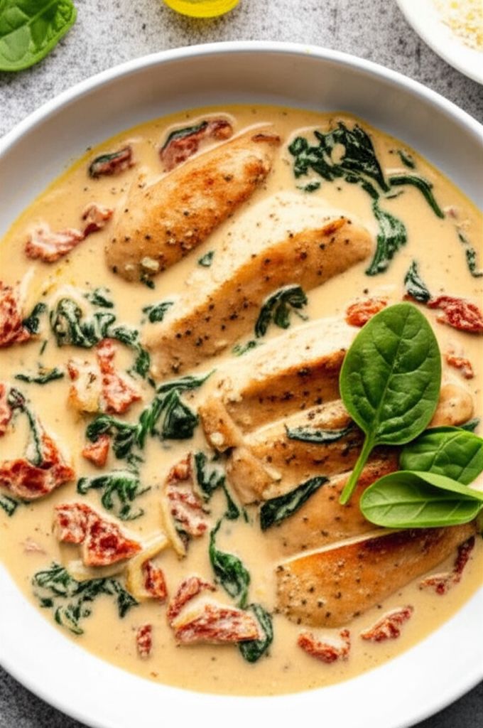 Creamy Chicken with Spinach