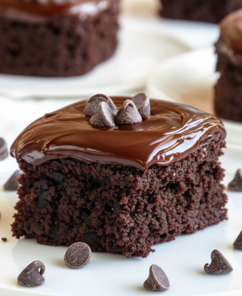 Dark Chocolate Ganache Brownie Cakes