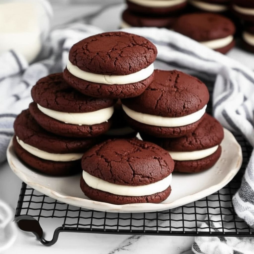 Double Chocolate Sandwich Cookies