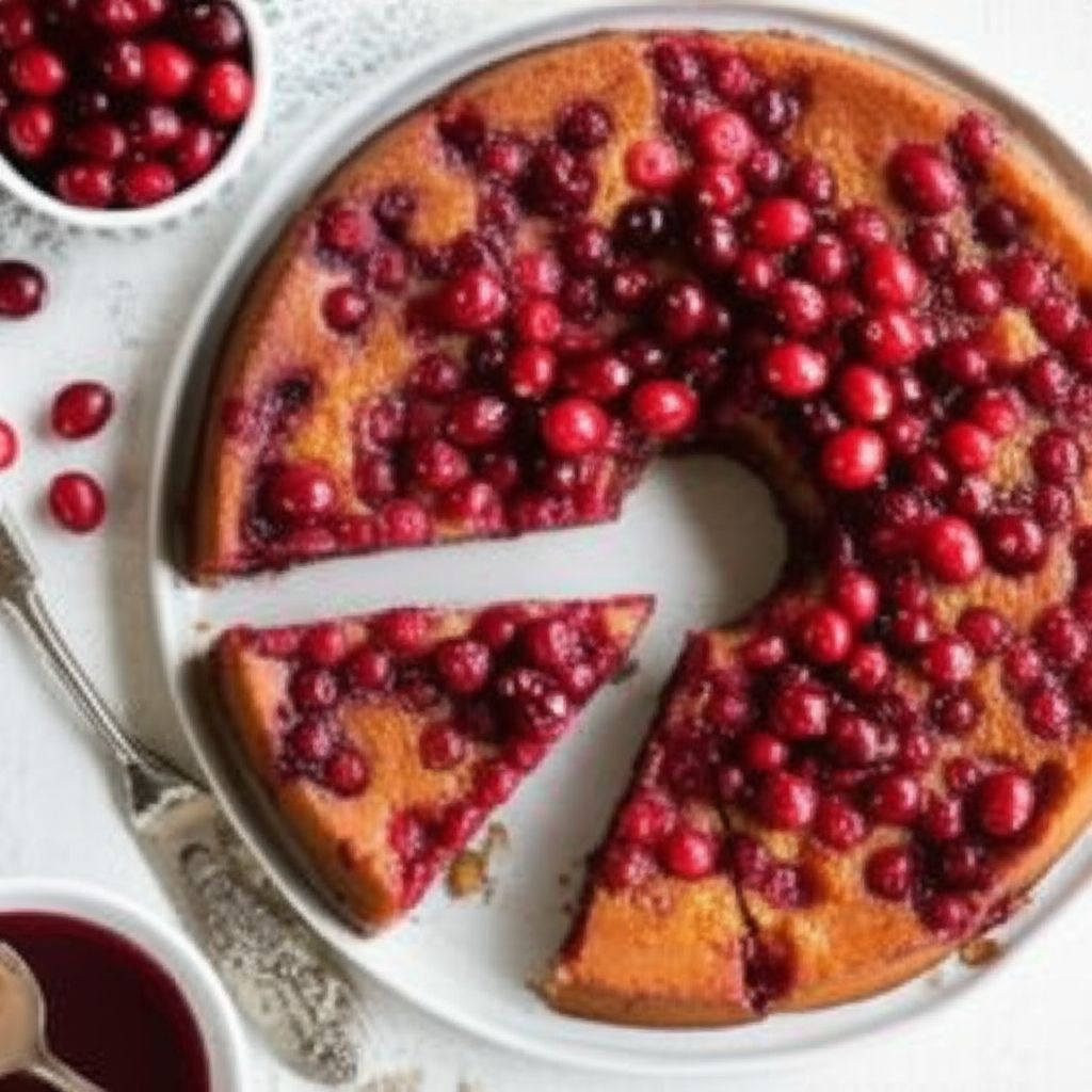 Fresh Cranberry Upside-Down Cake
