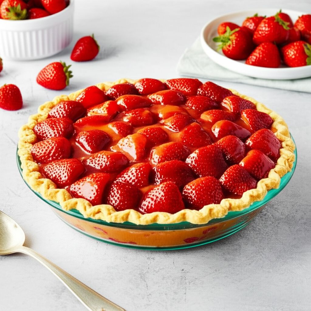 Fresh Strawberry Pie with Orange Liqueur Glaze