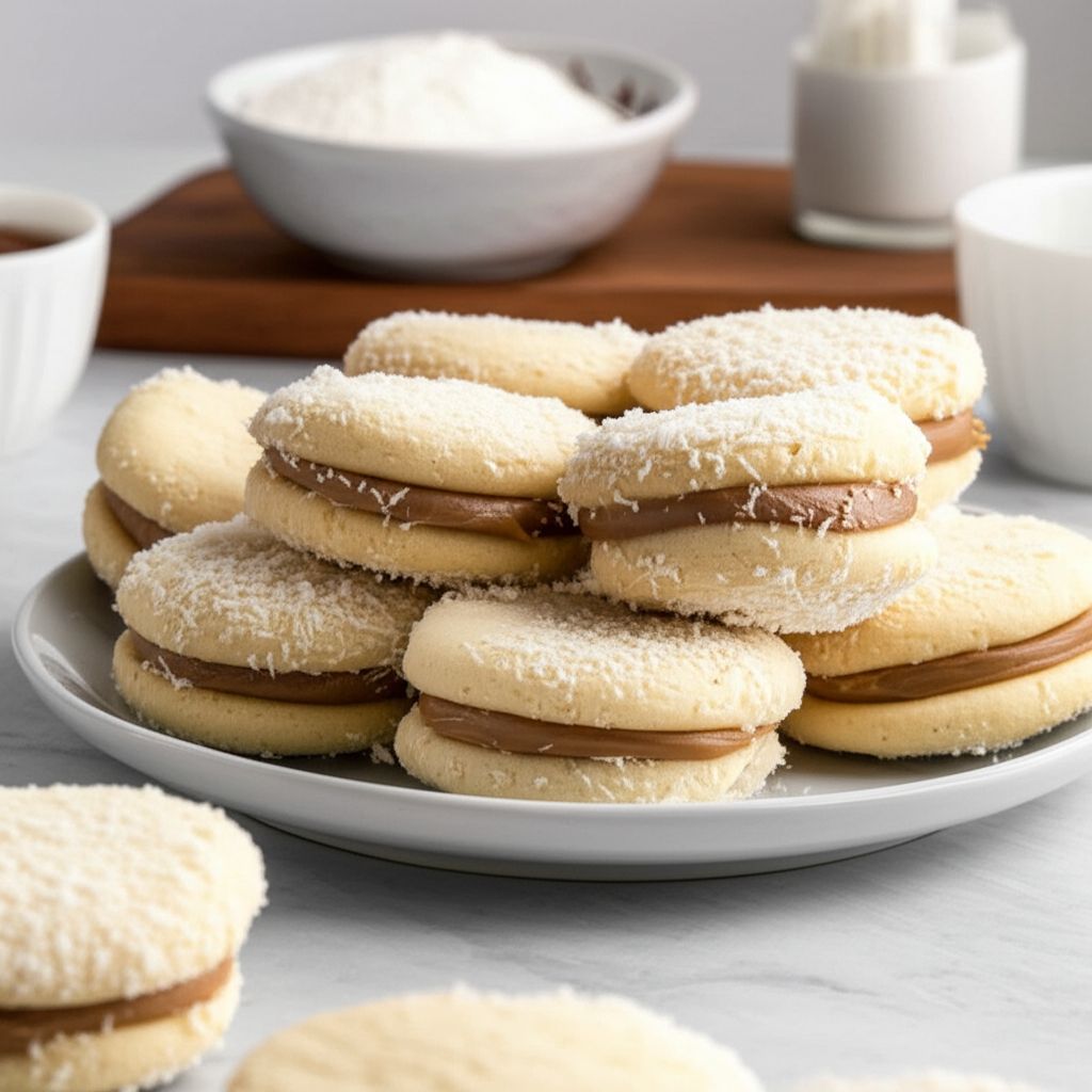 Gluten-Free Sandwich Cookies with Dulce de Leche (Alfajores)