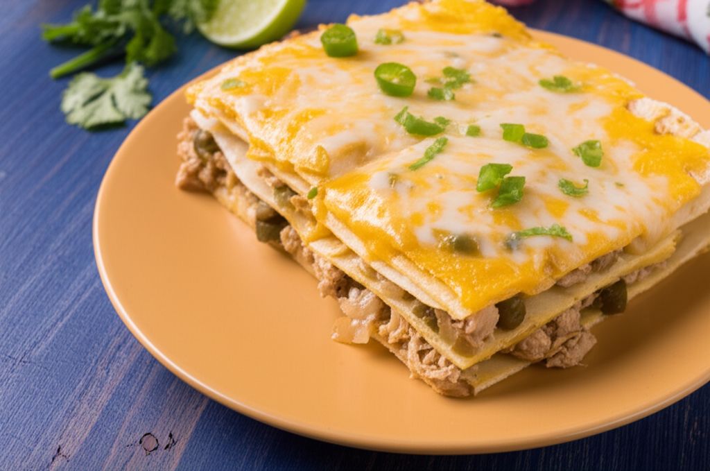 Green Chile Stacked Enchiladas