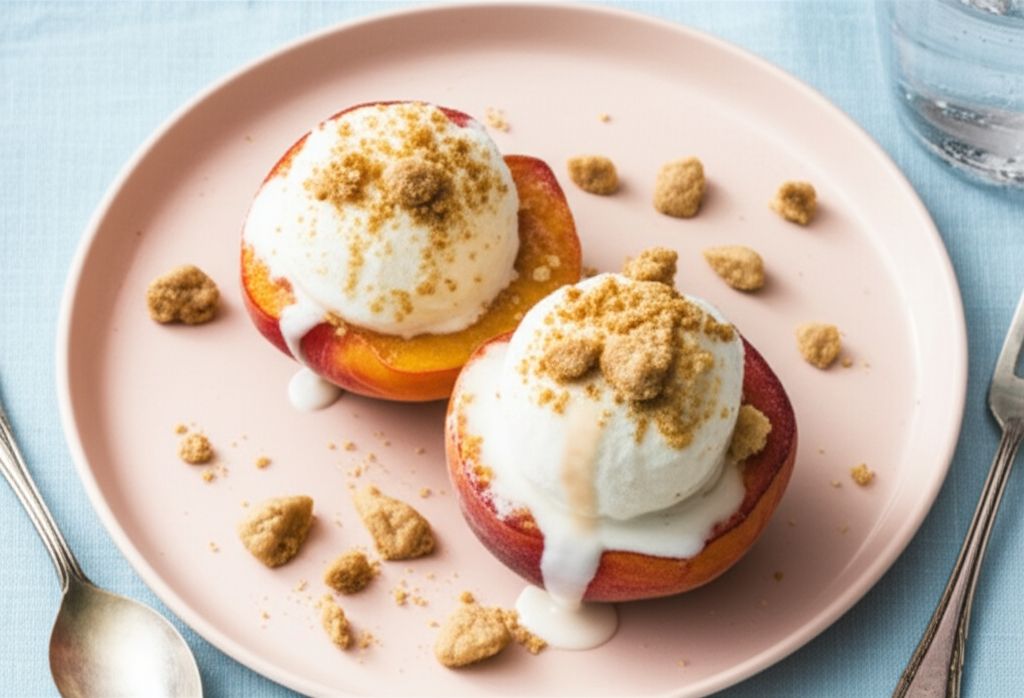 Grilled Peaches with Gingersnaps
