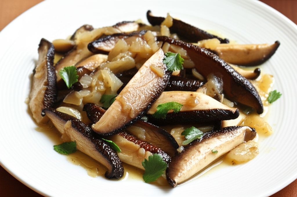 Grilled Portobellos Sauteed in Wine