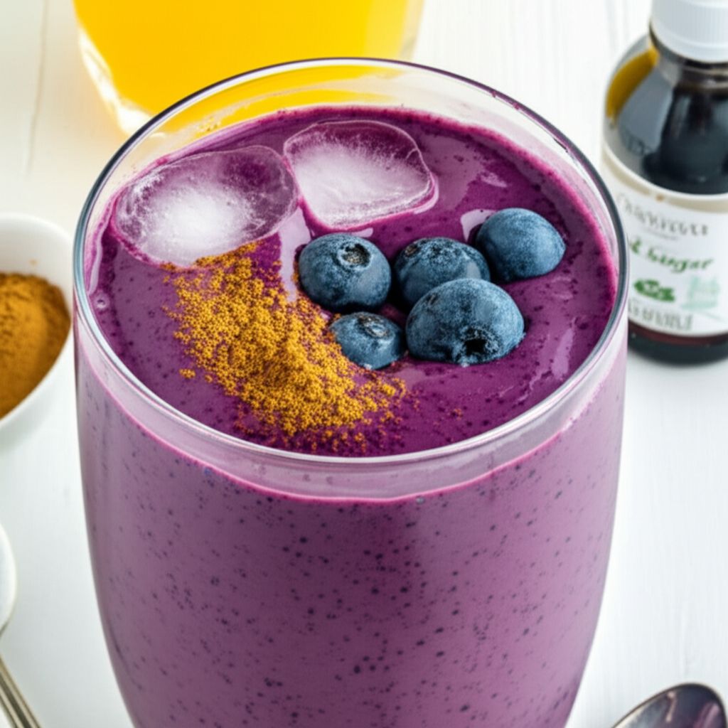 Healthy Blueberry Breakfast Smoothie