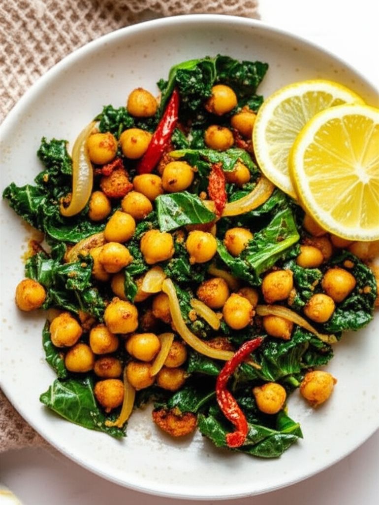 Indian Kale with Chickpeas