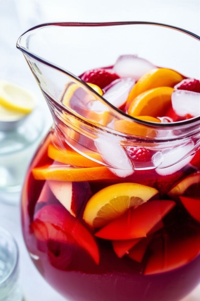 Indian Summer Raspberry Peach Sangria
