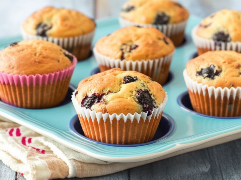Lemon Verbena-Blueberry Muffins