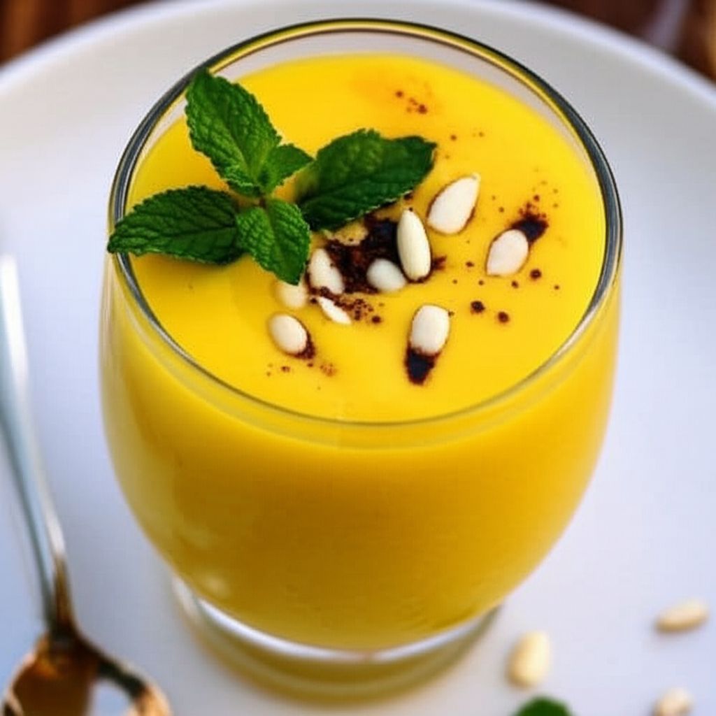 Mango-Mint Lassi with Indian Sweet Spices