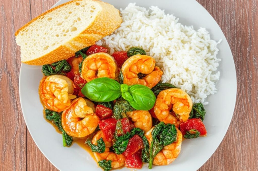 My Special Shrimp Scampi Florentine