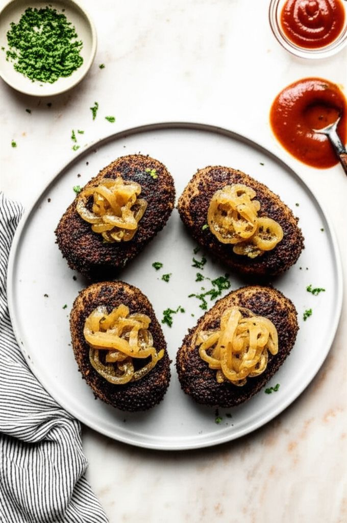Pepper-Crusted Mini Meatloaves
