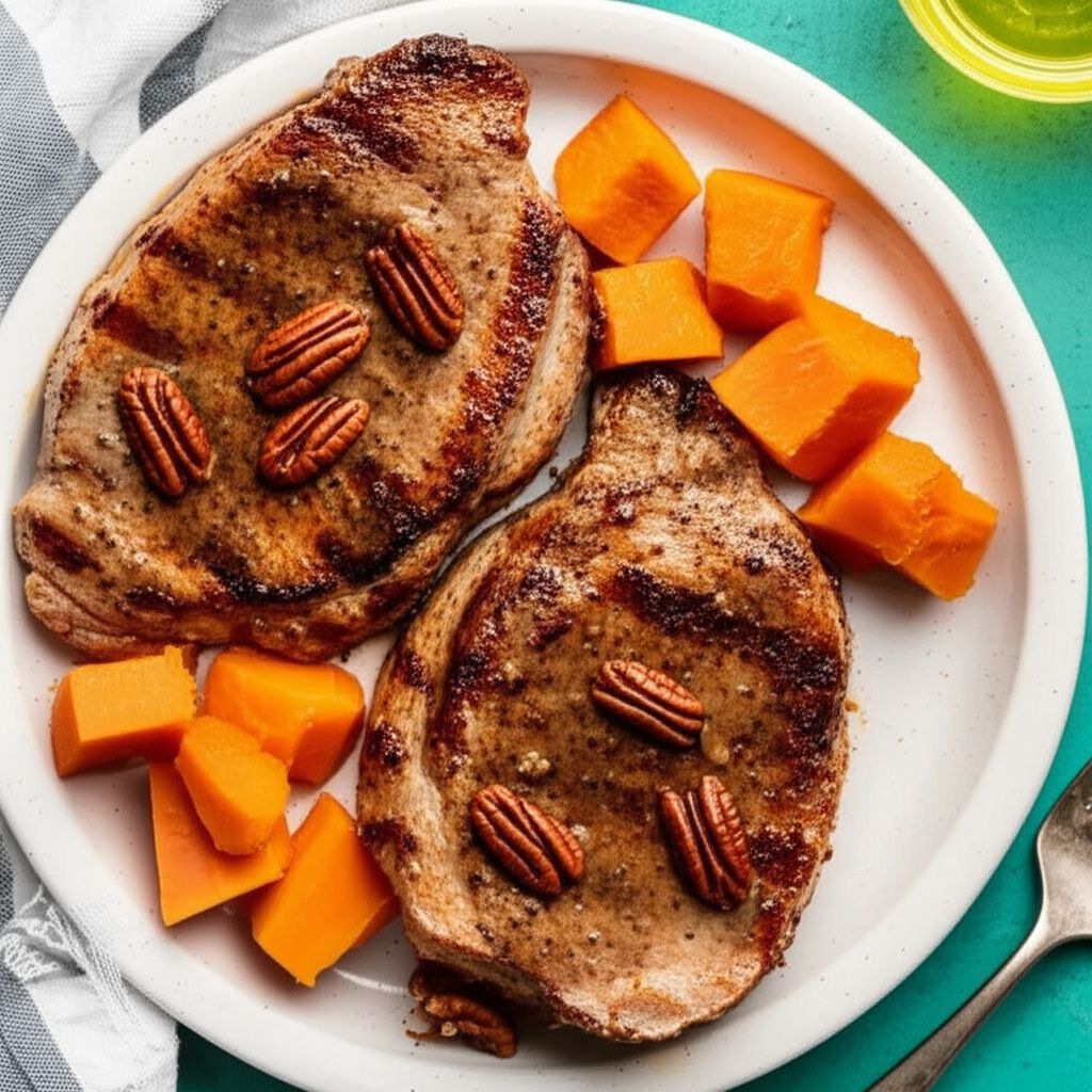 Pork Steak and Candied Yam Bake