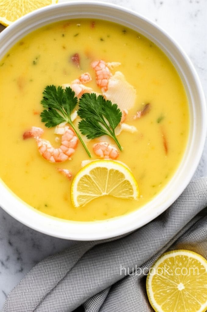 Quick Vegetarian Egg-Lemon Soup with Brown Rice