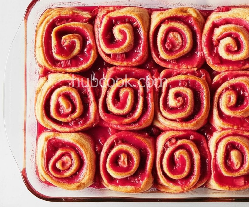 Rhubarb Cranberry Roll Ups