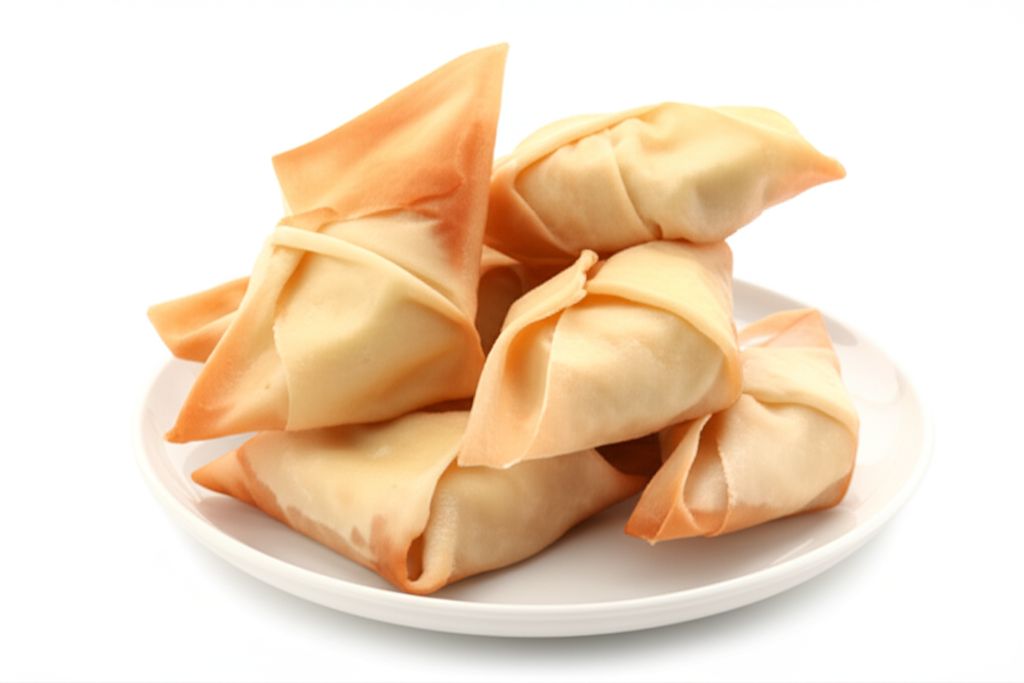 Rhubarb Wontons