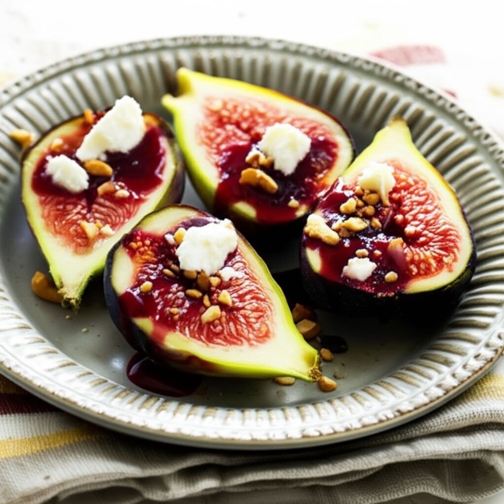 Roasted Figs and Nuts with Port Reduction
