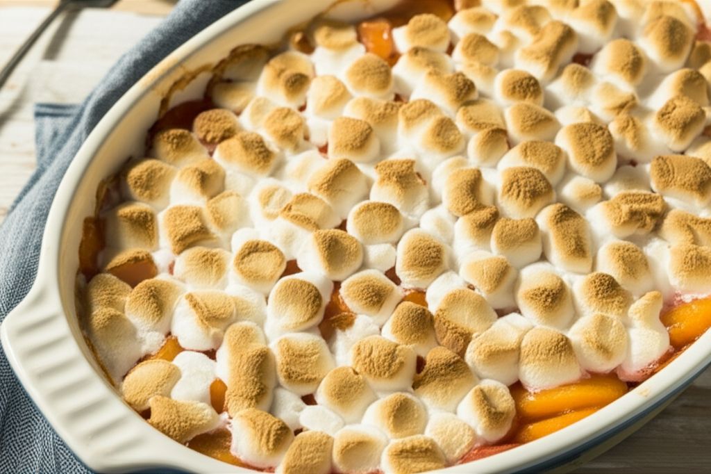 Roasted Marshmallow Peaches
