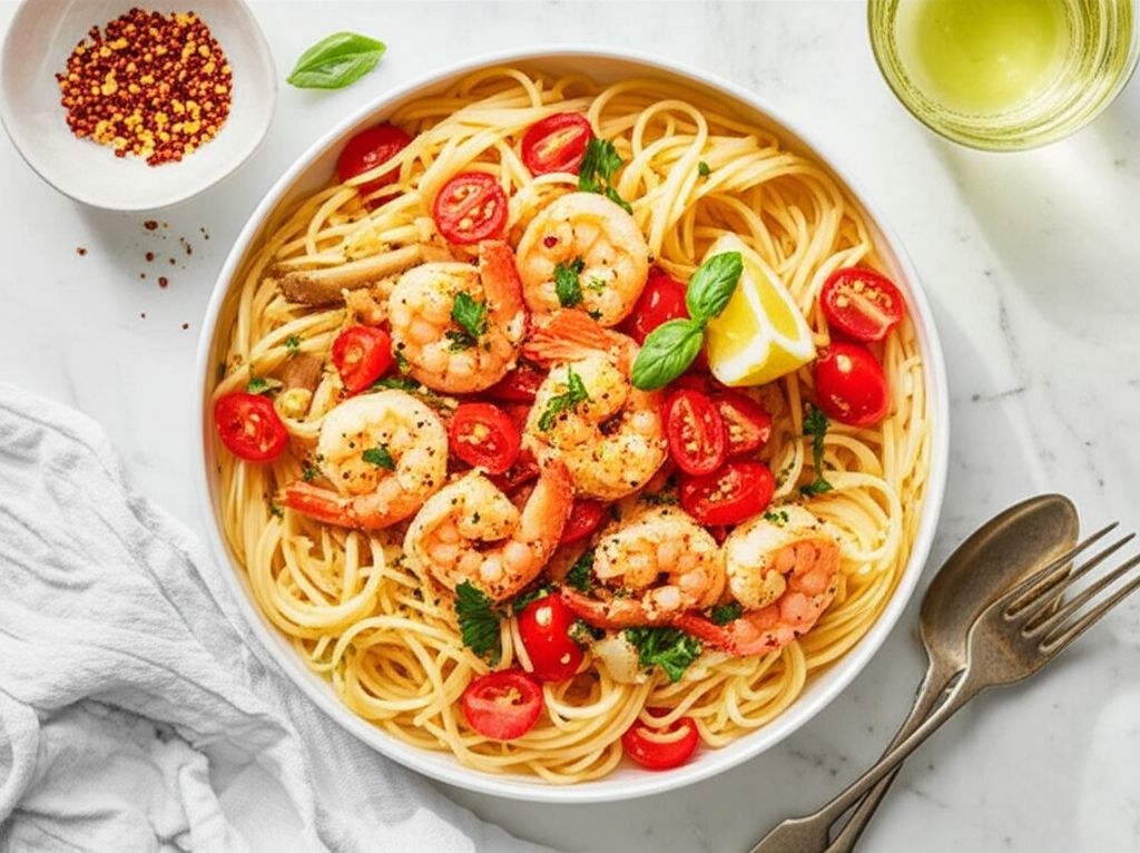 Shrimp Scampi with Linguini