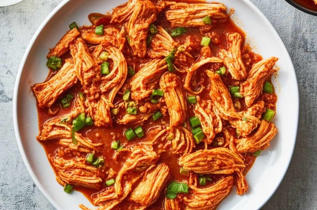 Slow Cooker Spicy Shredded Chicken